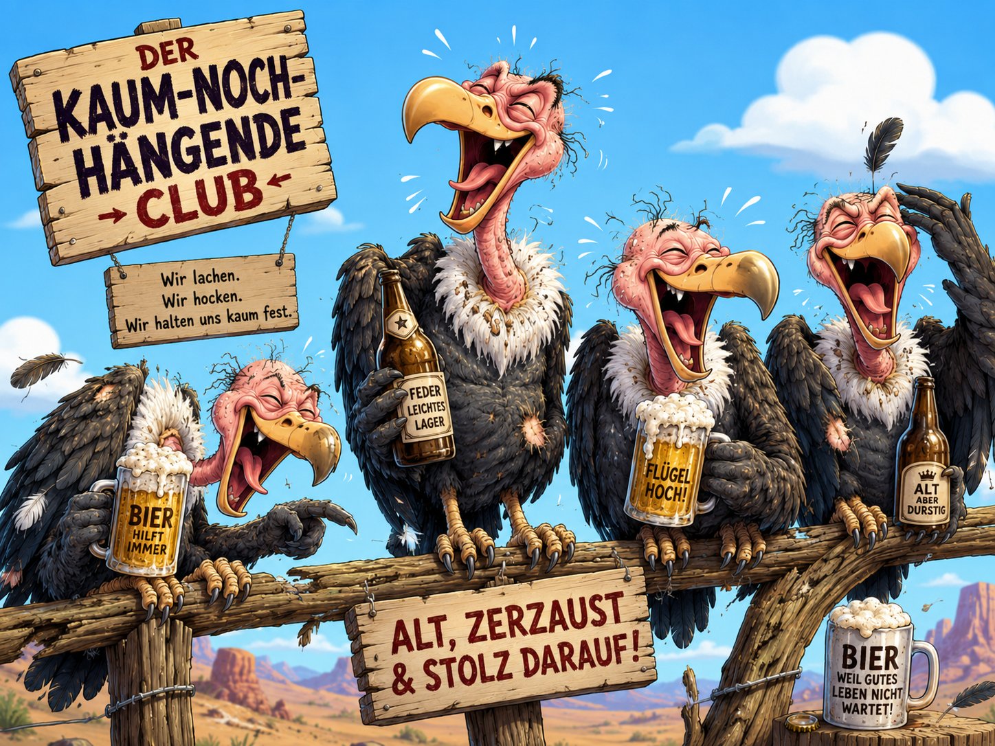 Der kaum noch hängende Club mit Bier